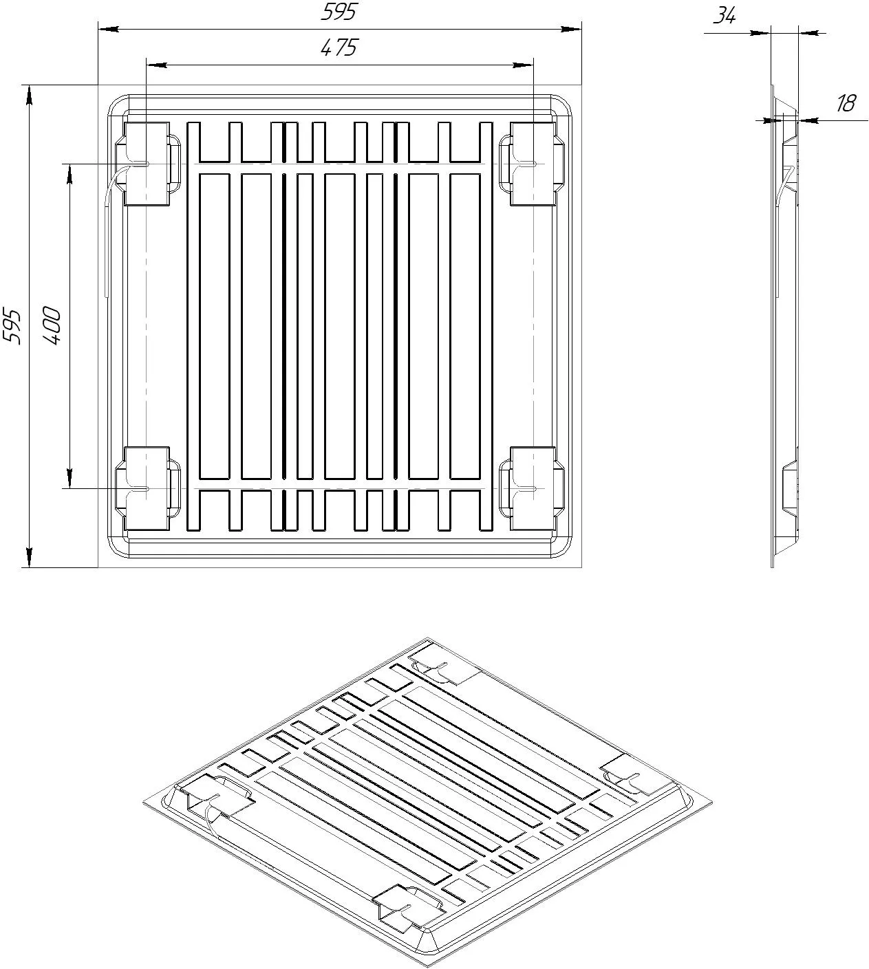 Svt Arm U Air 595x595x34 29w Pr Gb