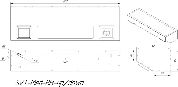 Svt Med Bh 29w10w Updown 4000k Gb